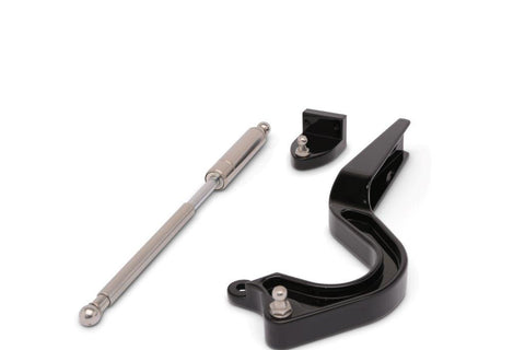 Trunk Hinges,Billet Aluminum,65-66 Mustang,Coupes Only,Operates with Gas Struts Included,Gloss black anodized finish