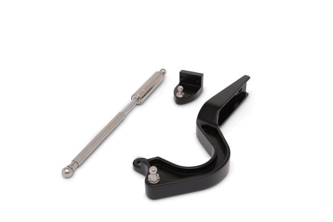 Trunk Hinges,Billet Aluminum,65-66 Mustang,Coupes Only,Operates with Gas Struts Included,Matte black Fusioncoat finish