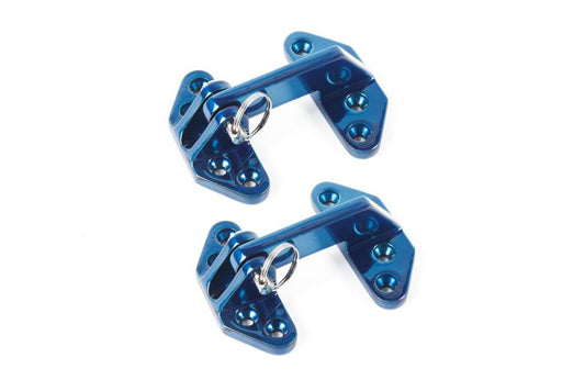 Hinges SS Long Reach - Bright Blue Fusioncoat Finish