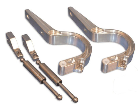 Trunk Hinges,Billet Aluminum,63-64 Impala,Not For Use On Convertibles,Gas Struts Included,Raw machined finish"