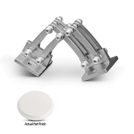 Scissor Hinges,Billet aluminum,Small,3 1/2"x 3 1/2" collapsed,7" fully open,Gloss White Fusioncoat finish,Pair