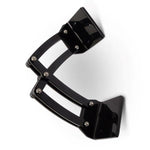 Scissor Hinges,Billet aluminum,Large,6" x 6" collapsed,12" fully open,Gloss Black Fusioncoat finish,Pair