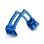 Scissor Hinges,Billet aluminum,Large,6" x 6" collapsed,12" fully open,Bright Blue Fusioncoat finish,Pair