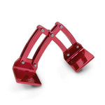 Scissor Hinges,Billet aluminum,Large,6" x 6" collapsed,12" fully open,Bright Red Fusioncoat finish,Pair