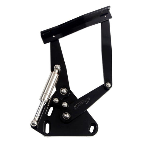 Hood hinges,Billet aluminum,67-72 Chevy truck,Steel hood,Gas struts included,Gloss black anodized finish