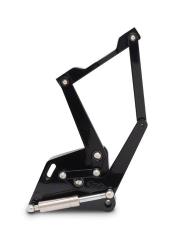 Hood hinges,Billet aluminum,60-66 Chevy truck,Steel hood,Gas struts included,Gloss black anodized finish