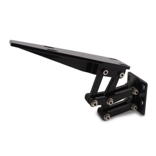 Scissor Hinge,Billet aluminum,Single,No strut,10 1/8" collapsed,14 1/4" fully open,Gloss Black Anodize,Each