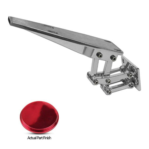 Scissor Hinge,Billet aluminum,Single,No strut,10 1/8" collapsed,14 1/4" fully open,Bright Red finish,Each