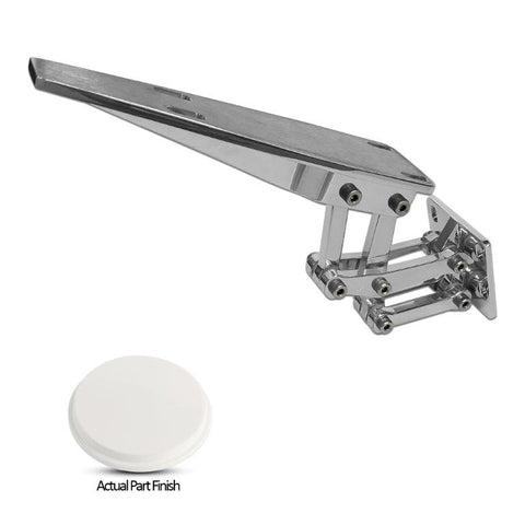 Scissor Hinge,Billet aluminum,Single,No strut,10 1/8" collapsed,14 1/4" fully open,Gloss White finish,Each