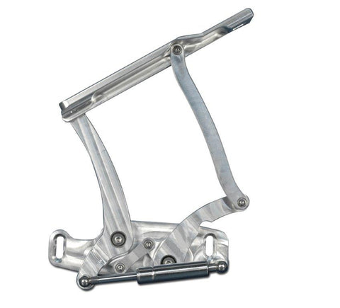 Hood Hinges,Aluminum,64-67 GTO,Steel Hood,Stainless Steel Gas Struts Included,Raw machined finish