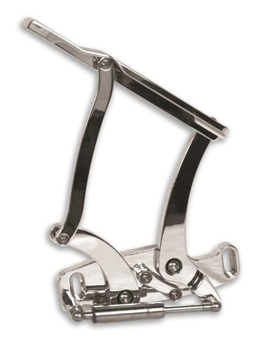 Hood Hinges,Aluminum,64-67 GTO,Steel Hood,Stainless Steel Gas Struts Included,Bright polished finish