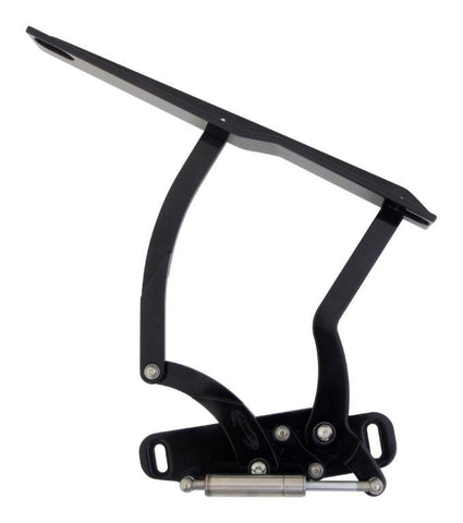 Hood Hinges,Aluminum,70-81 Firebird,Steel Hood,Stainless Steel Gas Struts Included,Gloss black anodized finish"