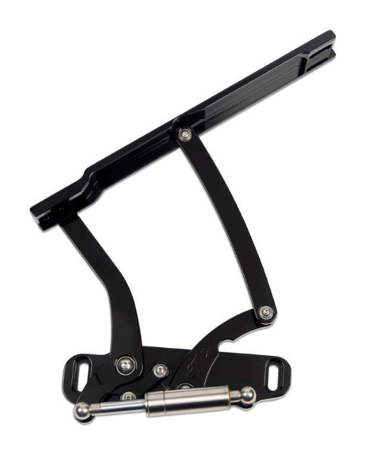 Hood Hinges,Aluminum,69-70 Impala,Steel Hood,Stainless Steel Gas Struts Included,Gloss black anodized finish"