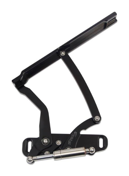 Hood Hinges,Aluminum,68 Impala,Steel Hood,Stainless Steel Gas Struts Included,Gloss black anodized finish"