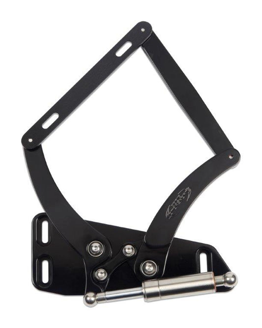 Hood Hinges,Aluminum,66-70 Mopar B,Steel Hood,Stainless Steel gas struts Included,Gloss black anodized finish