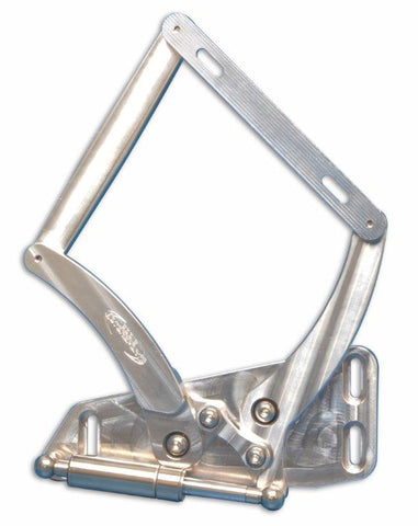 Hood hinges,Aluminum,66-70 Mopar B,Steel Hood,Stainless Steel gas struts Included,Raw machined finish