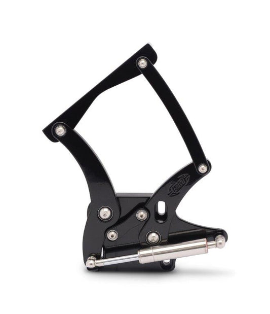 Hood Hinges,Aluminum,64-66 Mustang,Steel Hood,Stainless Steel Gas Struts Included,Gloss black anodized finish