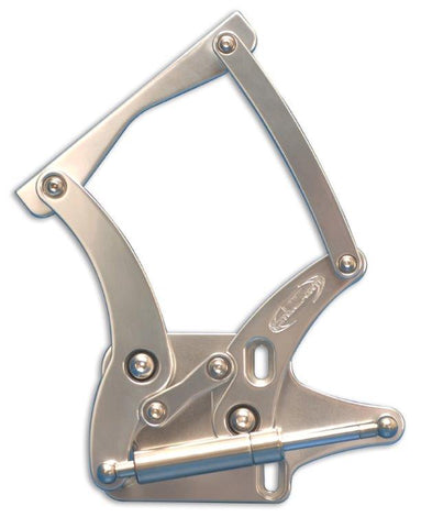 Hood Hinges,Aluminum,64-66 Mustang,Steel Hood,Stainless Steel Gas Struts Included,Clear anodized finish