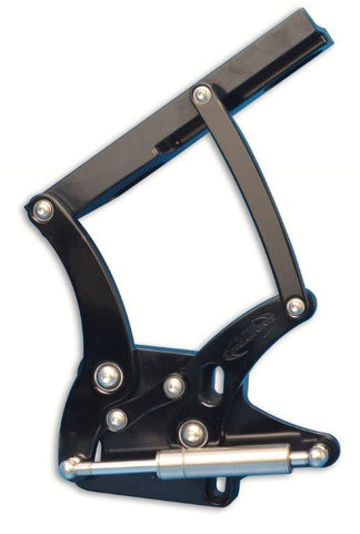 Hood Hinges,Aluminum,67-70 Mustang,Steel Hood,Stainless Steel Gas Struts Included,Gloss black anodized finish