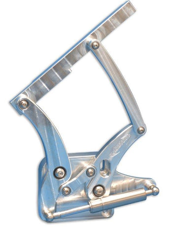 Hood Hinges,Aluminum,67-70 Mustang,Steel Hood,Stainless Steel Gas Struts Included,Raw machined finish