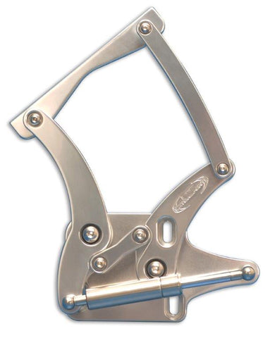 Hood Hinges,Aluminum,63-65 Fairlane,Steel Hood,Stainless Steel Gas Struts Included,Clear anodized finish"