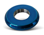 Toggle Switch Dress-up Bezel,Aluminum,Threads onto switch,15/32-32 threads,1"OD,Bright blue finish