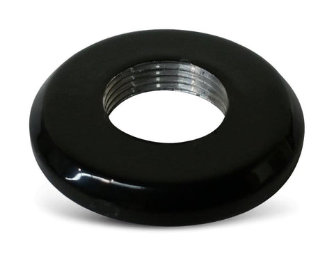 Toggle Switch Dress-up Bezel,Aluminum,Threads onto switch,15/32-32 threads,1"OD,Matte black finish