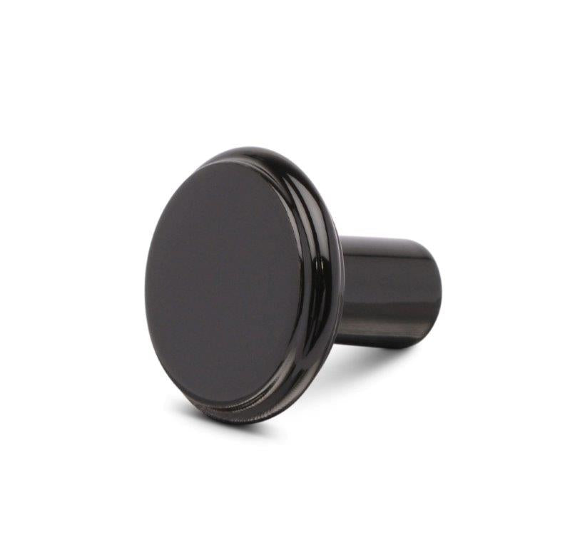 Push-Pull Switch Knob,Billet Aluminum,10-32 threads,Plain,Gloss black anodize finish