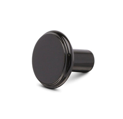 Push-Pull Switch Knob,Billet Aluminum,10-32 threads,Plain,Gloss black Fusioncoat finish