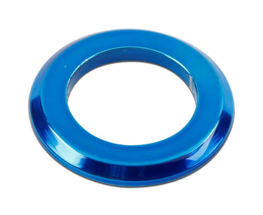 Ignition Switch Dress-up Bezel,Aluminum,13/16"ID,1 5/16"OD,Fastens with switch nut,Bright blue finish