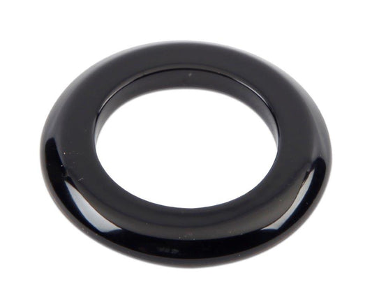 Ignition Switch Dress-up Bezel,Aluminum,13/16"ID,1 5/16"OD,Fastens with switch nut,Gloss black anodize finish