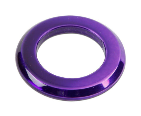 Ignition Switch Dress-up Bezel,Aluminum,13/16"ID,1 5/16"OD,Fastens with switch nut,Bright purple finish