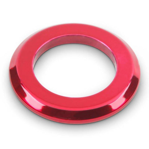 Ignition Switch Dress-up Bezel,Aluminum,13/16"ID,1 5/16"OD,Fastens with switch nut,Bright red finish