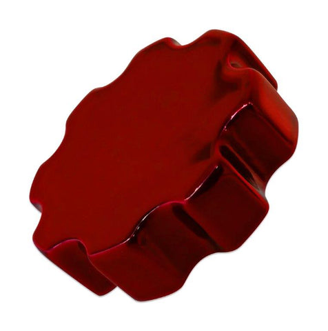 Air Cleaner Nut, Billet Aluminum, 1/4-20 Threads, Bright red Fusioncoat finish"