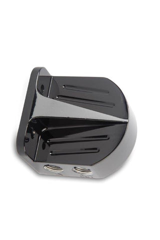 Fuel Filter Head Billet Aluminum - Gloss Black Anodize Finish