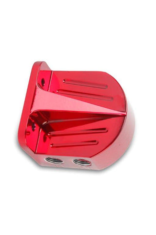 Fuel Filter Head Billet Aluminum - Bright Red Fusioncoat Finish