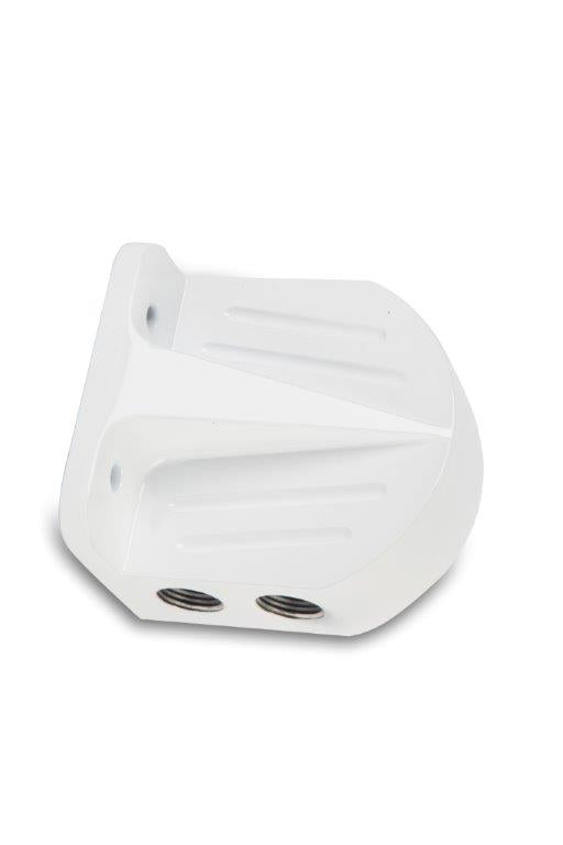 Fuel Filter Head Billet Aluminum - Gloss White Fusioncoat Finish