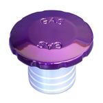 Gas Fill,Aluminum,Flush Mount,Universal,3-1/2" Diameter,Vented,Accepts 1-1/2"Fill Hose,Bright purple finish