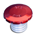 Gas Fill,Aluminum,Flush Mount,Universal,3-1/2" Diameter,Vented,Accepts 1-1/2"Fill Hose,Bright red finish