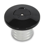 Gas Fill,Aluminum,Flip Tab,Universal,3-1/2" Diameter,Vented,Accepts 2"Fill Hose,Gloss black Fusioncoat finish