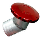 Gas Fill,Aluminum,Flush Mount,Universal,3-1/2" Diameter,Angled,Vented,Accepts 2"Fill Hose,Red finish