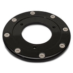 Gas Fill Dress-up Bezel,Billet aluminum,Rally style,Fits Eddie Motorsports gas fills,4 5/8"diameter,Black anodize"