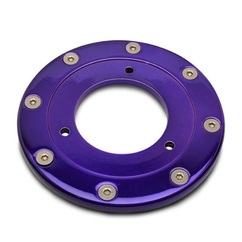 Gas Fill Dress-up Bezel,Billet aluminum,Rally style,Fits Eddie Motorsports gas fills,4 5/8"diameter,Purple"