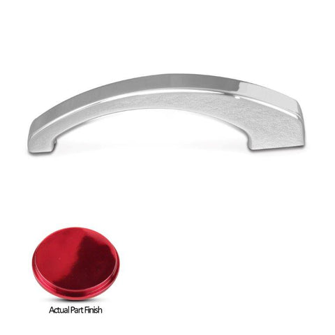 Grab Handle/Door Pull,Billet Aluminum,Fastens with 2-5/16 Threaded Holes,7-1/2" Long,Bright red Fusioncoat finish