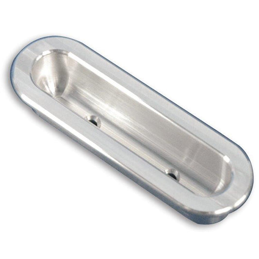 Door Pull,Billet Aluminum,Recessed,4" X 1-1/4" X 1" Deep,Raw machined finish"