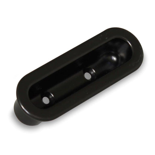 Door Pull,Billet Aluminum,Recessed,4" X 1-1/4" X 1" Deep,Matte black Fusioncoat finish"