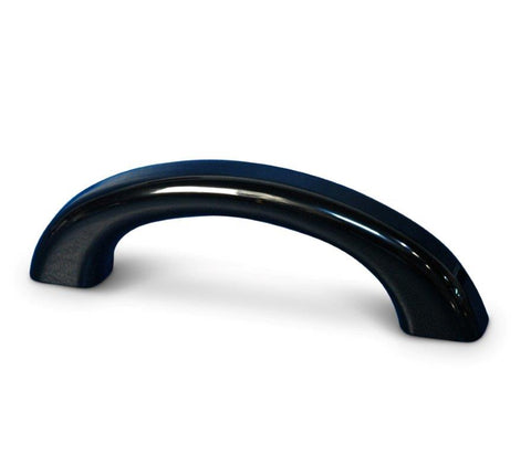 Door Pull/Grab Handle,Billet Aluminum,7-5/8" Long,Fastens with 2-5/16" Holes,Gloss black anodized finish"