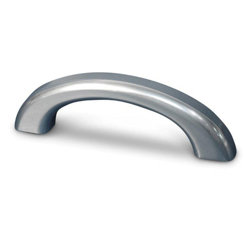 Door Pull/Grab Handle,Billet Aluminum,7-5/8" Long,Fastens with 2-5/16" Holes,Clear anodized finish"