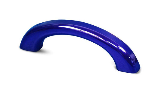 Door Pull/Grab Handle, Billet Aluminum, 7-5/8" Long, Fastens with 2-5/16" Holes, Bright purple Fusioncoat finish"