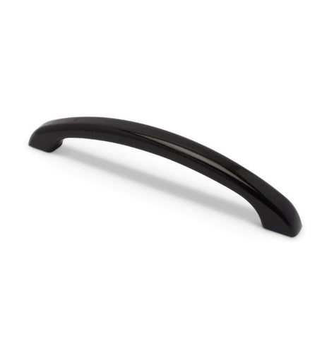 Door Pull/Grab Handle,Billet Aluminum,11-5/8" Long,Fastens with 2-5/16" Holes,Gloss black anodized finish"